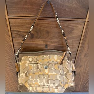 Vintage Coach Signature Metallic Shoulder Bag